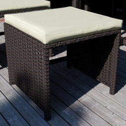 Lassic Vida Designs 10 Seater Rattan Garden Bistro Set With Outdoor Table And Chairs, Stool, Brown - thumbnail 7
