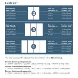 Spacepro Element 4 Panel Mirrored Black Framed Sliding Wardrobe Door Set Of 3 (H)2220mm (W)1784mm - thumbnail 5