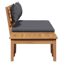 Berkfield Garden Bench 2 Pcs Brown Solid Teak Wood - thumbnail 9