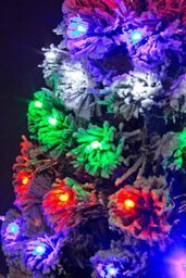 Shatchi 4Ft/120Cm Frosted Tips 8 Modes Fibre Optic Christmas Tree Led Pre-Lit - thumbnail 3