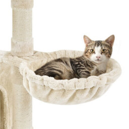 Yaheetech Beige 96Cm 4-Level Cat Tree Condo With Plush Perch Cat Climbing Tower With Scratching Posts - thumbnail 9
