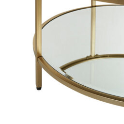 Beliani Coffee Table Birney Tempered Glass Gold - thumbnail 7