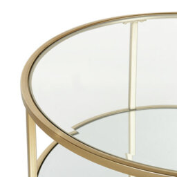 Beliani Coffee Table Birney Tempered Glass Gold - thumbnail 6