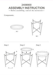 Orsina Side Table With Round Grey Top, Contrasting Colours And Unique Base Small Lounge Tables, Sleek Bedside Table - thumbnail 3