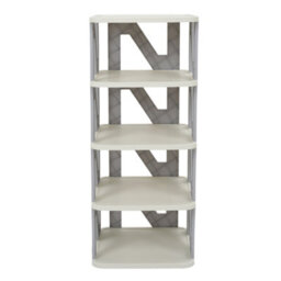 Darphe Gentle Grey Foldable 4 Tier Plastic Shoe Rack For Small Spaces - thumbnail 2