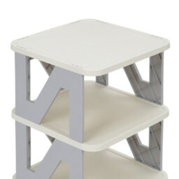 Darphe Gentle Grey Foldable 4 Tier Plastic Shoe Rack For Small Spaces - thumbnail 5
