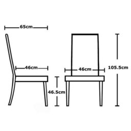 Brown Set Of 2 Faux Leather Dining Chairs Roll Top Scroll High Back Home Restaurants - thumbnail 5