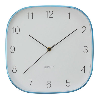 Orsina Elko Square Blue Finish Case Wall Clock - image 1