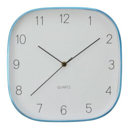 Orsina Elko Square Blue Finish Case Wall Clock - thumbnail 1