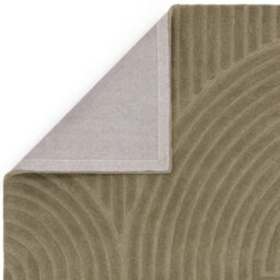 Green Geometric 10-14mm Pile Stain-Resistant Rug For Bedroom, Dining Room, Easy To Clean Wool Area Rug-160Cm X 230Cm - thumbnail 5