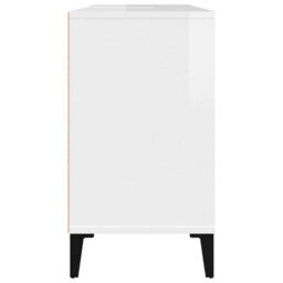 Berkfield Sink Cabinet High Gloss White 80X33X60 Cm Engineered Wood - thumbnail 8
