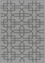 Machine Washable Cubed Trellis Design Anti Slip Doormats Silver 57X90 Cm - thumbnail 4