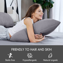 Bedlooms Dyed Pillowcase 2 Pair- Soft Plain Pillow Covers Grey Envelop Closure - Easy Care Pillowcase Bedding Set 50X75 Cm - thumbnail 4