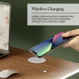 X Rocker Xr Living Oka 110Cm Office Desk With Wireless Charging And App Controlled Rgb Led Lights - Oak - thumbnail 5