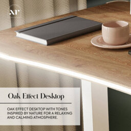 X Rocker Xr Living Oka 110Cm Office Desk With Wireless Charging And App Controlled Rgb Led Lights - Oak - thumbnail 7