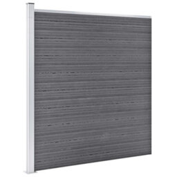 Berkfield Wpc Fence Set 7 Square + 1 Slanted 1311X186 Cm Grey - thumbnail 2