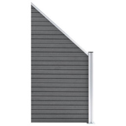 Berkfield Wpc Fence Set 7 Square + 1 Slanted 1311X186 Cm Grey - thumbnail 6