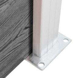 Berkfield Wpc Fence Set 7 Square + 1 Slanted 1311X186 Cm Grey - thumbnail 8