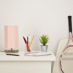 Litecraft Satin Chrome Hexagon Glow Kids Led Table Lamp