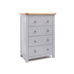 Cabinet Bits Mirano 4 Drawer Chest Of Drawers Brass Knob - thumbnail 2