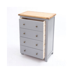 Cabinet Bits Mirano 4 Drawer Chest Of Drawers Brass Knob - thumbnail 4