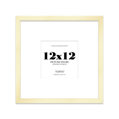 "12X12"" Gold Picture Frame - 12X12"" Square Frame With 9X9"" Mount For 12X12""/9X9"" Pictures Art Deco Style Room Decor, 1 Pack" - image 1