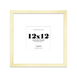 "12X12"" Gold Picture Frame - 12X12"" Square Frame With 9X9"" Mount For 12X12""/9X9"" Pictures Art Deco Style Room Decor, 1 Pack"