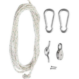Kookaburra Galvanised Steel Easy Hoist Standard Fixing Kit For Shade Sail Fitting Garden Patio Accessory