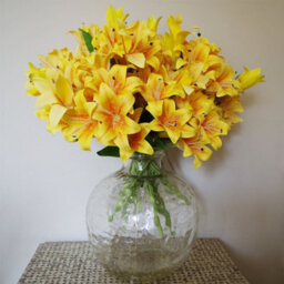 Leaf Artificial 60Cm Lily Stem Yellow - thumbnail 5