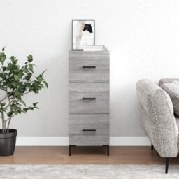 Berkfield Modern Sideboard Grey Sonoma 34.5X34X90 Cm Engineered Wood - thumbnail 2