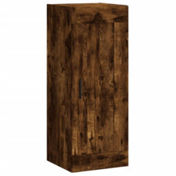Berkfield Highboard Smoked Oak 34.5X34X180 Cm Engineered Wood - thumbnail 8