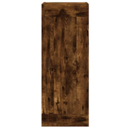 Berkfield Highboard Smoked Oak 34.5X34X180 Cm Engineered Wood - thumbnail 7