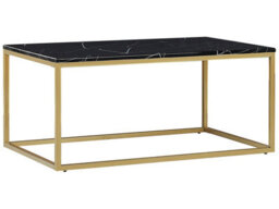 Beliani Industrial Glam Coffee Table Black Marble-Effect Top Gold Legs 100 X 60 Cm - thumbnail 3
