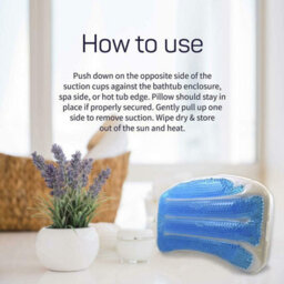 Mantraraj Cooling Gel Bath Tub Bathroom Spa Pillow Head Neck Rest Support Cushion Water Non-Slip For Calming & Easing - thumbnail 4