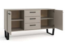 Core Products Grey Waxed 2 Doors And 3 Drawers Sideboard H73.6Cm X W130.6Cm X D43.0Cm - thumbnail 4