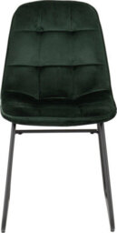 Seconique Lukas Chair Emerald Green Dining Chair X2 Velvet Fabric Priced Per Pair - thumbnail 3