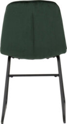 Seconique Lukas Chair Emerald Green Dining Chair X2 Velvet Fabric Priced Per Pair - thumbnail 7