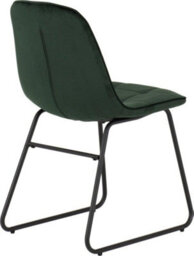 Seconique Lukas Chair Emerald Green Dining Chair X2 Velvet Fabric Priced Per Pair - thumbnail 6