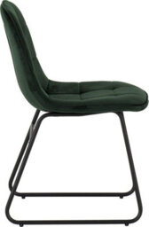 Seconique Lukas Chair Emerald Green Dining Chair X2 Velvet Fabric Priced Per Pair - thumbnail 5