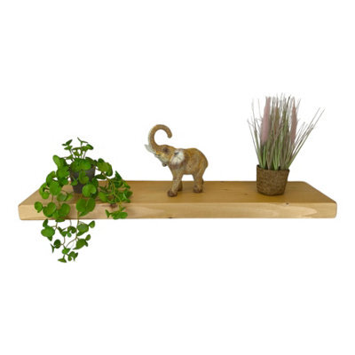 "Moderix Wooden Reclaimed Floating Shelf 9"" 220mm - Colour Light Oak - Length 20Cm" - image 1