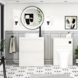 Royal Bathrooms Royal Bathroom Elmore 700mm Classic White Freestanding Vanity Unit 2 Drawer With Carrara White Undrilled Worktop & No Basin - thumbnail 5