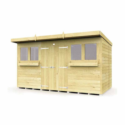 Buttercup Farm 12 X 6 Feet Pent Summer Shed - Wood - L178 X W358 X H201 Cm - image 1