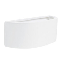 Valuelights Ceramic White Paintable Planter Flush Uplighter Wall Light