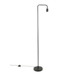 Valuelights Bronx Industrial Style Black Metal Curved Stem Floor Lamp - thumbnail 2