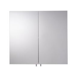 Croydex Vallon Silver Effect Double Bathroom Cabinet With Mirrored Door (H)571mm (W)600mm - thumbnail 2