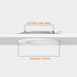 Paul Russells Led Downlight White Non-Dimmable Tiltable Recessed Ceiling Spotlight 4.8W 400 Lumens, Ip20 Warm White 3000K - thumbnail 2