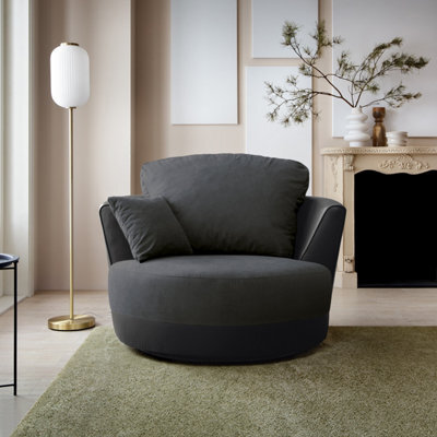 Abakus Direct Dylan Collection Swivel Chair In Black - image 1