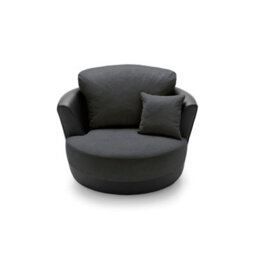 Abakus Direct Dylan Collection Swivel Chair In Black - thumbnail 5