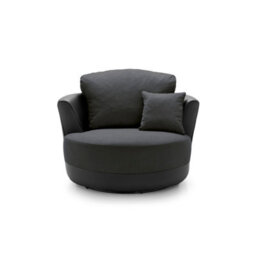 Abakus Direct Dylan Collection Swivel Chair In Black - thumbnail 2