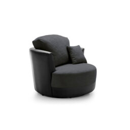 Abakus Direct Dylan Collection Swivel Chair In Black - thumbnail 3